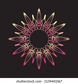 ornament vector, beautiful round decoration

