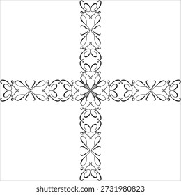 Ornamento. Vector de arte gráfico por computadora.