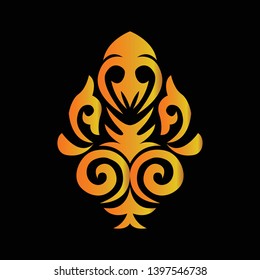 ornament vector design with black background
