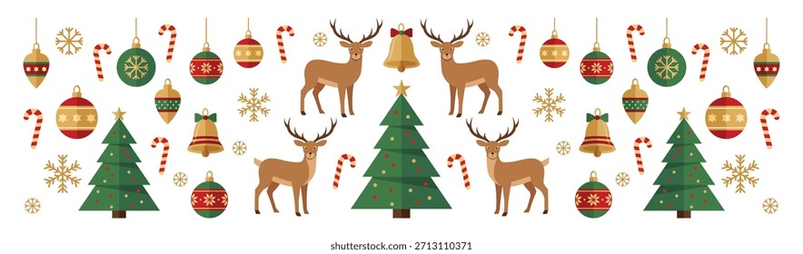 Ornamento Vetor Design Pack para Decoração de Natal