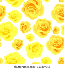 ornament vector. floral pattern. seamless. pattern textiles, fashion print. seamless beautiful yellow flower