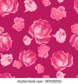 ornament vector. floral pattern. seamless. pattern textiles, fashion print, seamless beautiful flower roses