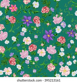 ornament vector. floral pattern. seamless. pattern textiles, fashion print, seamless beautiful flower roses