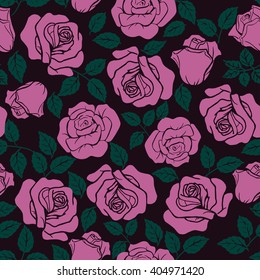 ornament vector. floral pattern. seamless. pattern textiles, fashion print. seamless beautiful flower roses