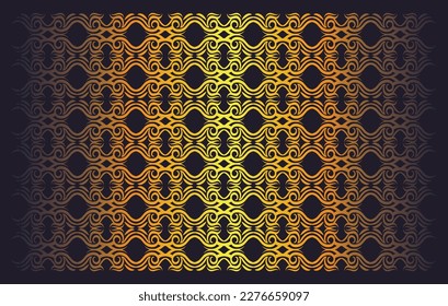 ornament vector with gold colour background