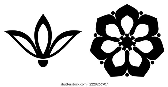 ornament vector, icon vector, isolated illustration abstract pattern on white background