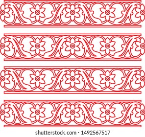 ornament vector line vintage style design 
