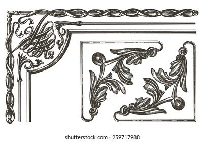 ornament vector logo design template. frame or decoration icon.