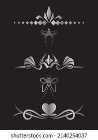 ornament vector, name tag, design decoration

