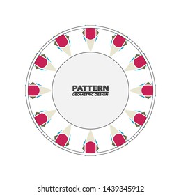  ornament. Vector pattern. Abstract geometric frame. Circles abstract background.