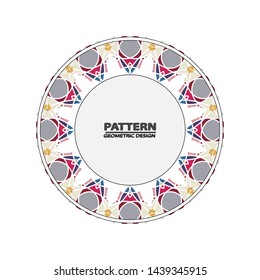  ornament. Vector pattern. Abstract geometric frame. Circles abstract background.