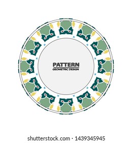  ornament. Vector pattern. Abstract geometric frame. Circles abstract background.