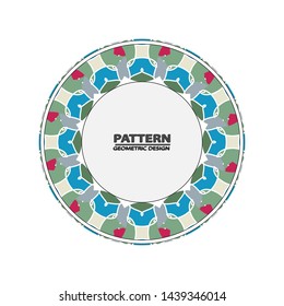  ornament. Vector pattern. Abstract geometric frame. Circles abstract background.