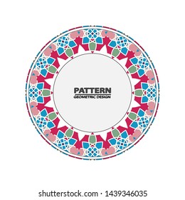  ornament. Vector pattern. Abstract geometric frame. Circles abstract background.