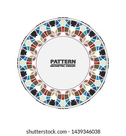  ornament. Vector pattern. Abstract geometric frame. Circles abstract background.