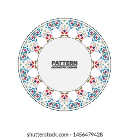 ornament. Vector pattern. Abstract geometric frame. Circles abstract background.