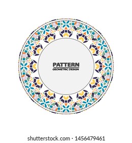 ornament. Vector pattern. Abstract geometric frame. Circles abstract background.