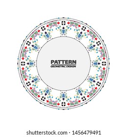 ornament. Vector pattern. Abstract geometric frame. Circles abstract background.