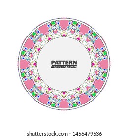ornament. Vector pattern. Abstract geometric frame. Circles abstract background.