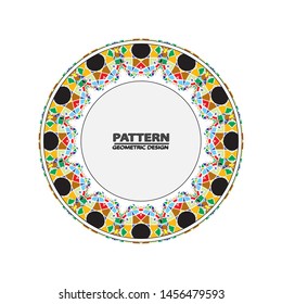 ornament. Vector pattern. Abstract geometric frame. Circles abstract background.