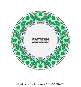 ornament. Vector pattern. Abstract geometric frame. Circles abstract background.