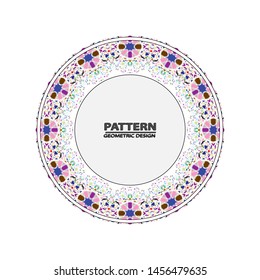 ornament. Vector pattern. Abstract geometric frame. Circles abstract background.