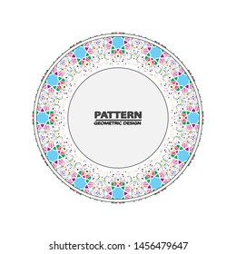 ornament. Vector pattern. Abstract geometric frame. Circles abstract background.