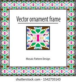 ornament. Vector pattern. Abstract geometric frame. Circles abstract background.
