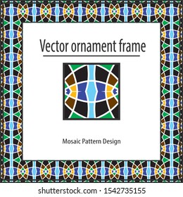 ornament. Vector pattern. Abstract geometric frame. Circles abstract background.