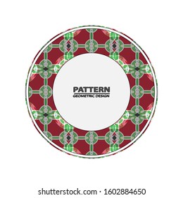 ornament. Vector pattern. Abstract geometric frame. Circles abstract background.