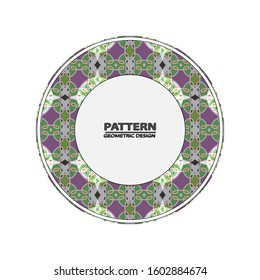 ornament. Vector pattern. Abstract geometric frame. Circles abstract background.