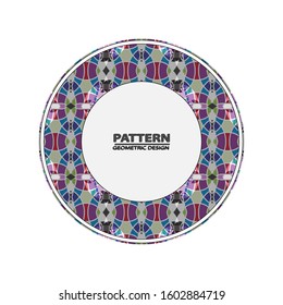 ornament. Vector pattern. Abstract geometric frame. Circles abstract background.