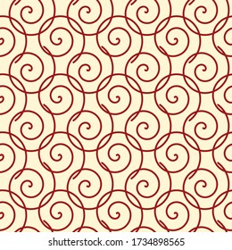 Ornament vector seamless pattern background. Art continuous abstract illustration. Hand drawn abstract art modern