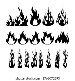 ornament Vector set Black Fire. vector eps 10