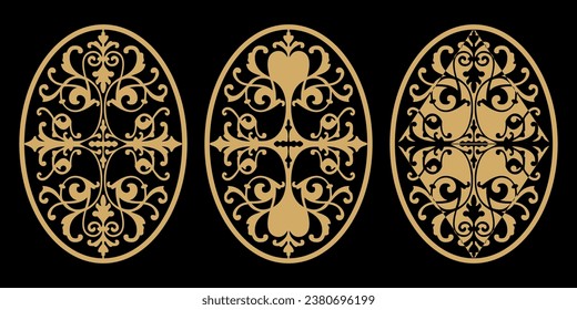 diseño de arte de vidrio manchado de ventanas vectoriales adornadas