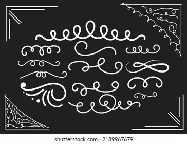 Black text swooshes isolated vector design elements set, Stock Vector,  Vector And Low Budget Royalty Free Image. Pic. ESY-056692840