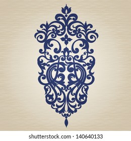 Ornament in Victorian style. Element for design. It can be used for decorating of invitations, cards, decoration for bags, clothes and at tattoo creation.