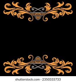 ornament vintage decoration vector design