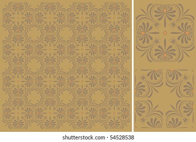 ornament vintage pattern brown
