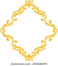 Ornament Vintage Wedding Floral Border