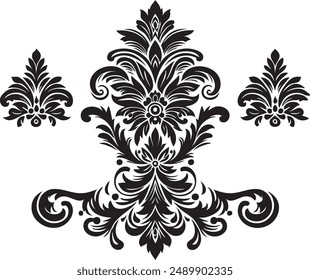 Ornament Visual arts, floral vine, border, Black, Elements Vector