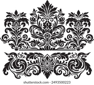 Ornament Visual arts, floral vine, border, Black, Elements Vector