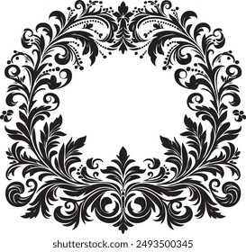 Ornament Visual arts, floral vine, border, Black, Elements Vector