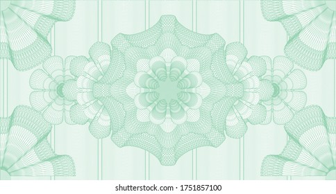 Ornament watermark. Banknotes. Artistic illustration. 