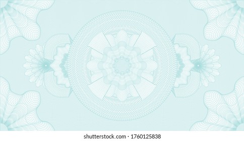 Ornament watermark. Banknotes. Vector illustration. Complex design. 