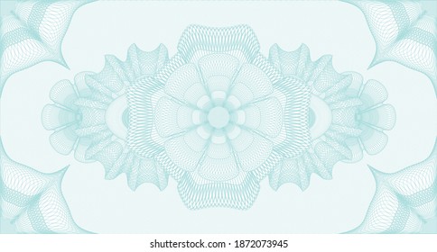 Ornament watermark. Guilloche background. Vector illustration. Complex design. 
