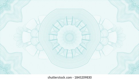 Ornament watermark. Pattern money. Intense illustration. Detailed design. 