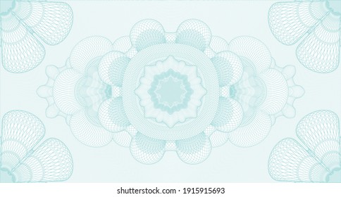 Marca de agua adornada. Patrón de dinero. Ilustración vectorial. Diseño detallado. 