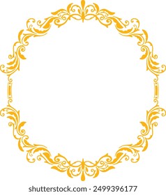 Ornament Wedding Floral Border Vintage