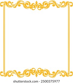 Ornament Wedding Floral Border Vintage